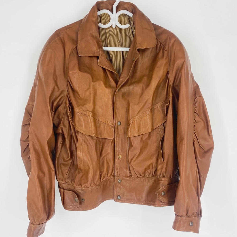 Vintage Leather Jacket Italian Hand Crafted Medium
